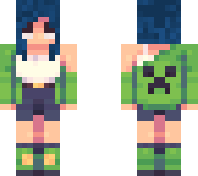 creeper girl blue hair edit