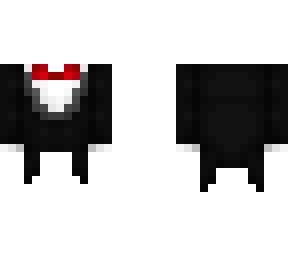 ob - black tuxedo top w/ red bowtie & cuffs