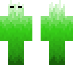 white fading into green