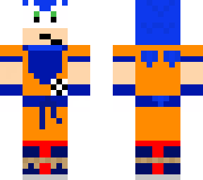 sonic with goku clothes