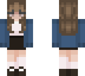 blue cardigan girl