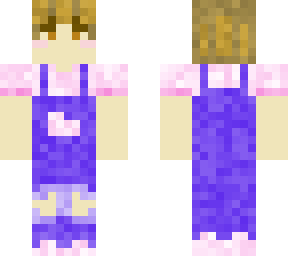 pink and blue overalls