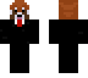 red panda in suit