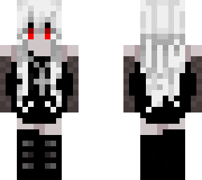 white hair goth vampire girl