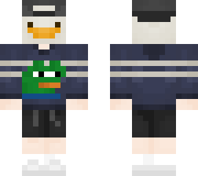 toku goose blue striped hoodie 2 - minecraft skin