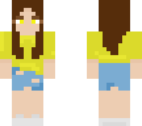 cute girl but yellow theme