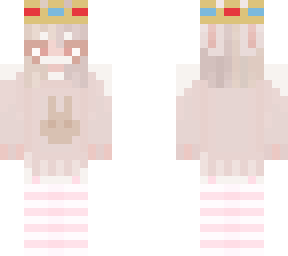 strawberry milk bunny but with a crown