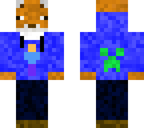 fox in a sweatshirt