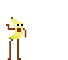 frighted banana