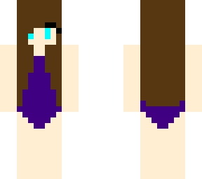 one-piece swimsuit girl (dark purple)