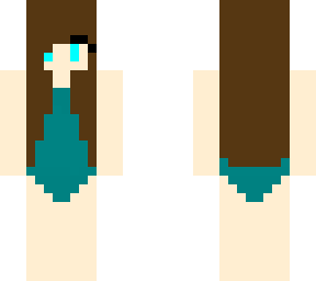one-piece swimsuit girl (dark teal)