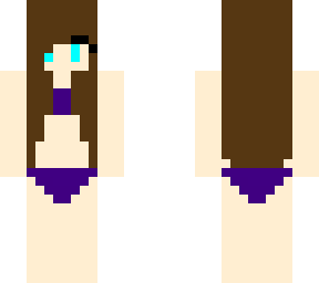two-piece swimsuit girl (dark purple)