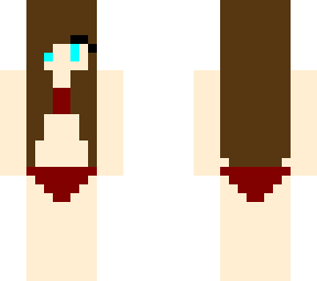 two-piece swimsuit girl (dark red)