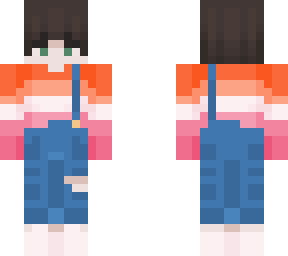les bian sweater w/ overalls, short hair