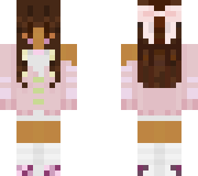 lolo skin cutsie brown gril with pink clothes
