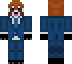 red panda blue suit