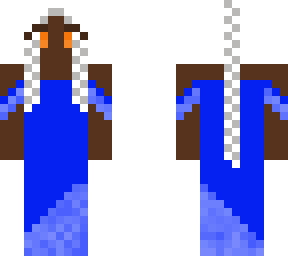 girl in blue dress (black skin color)