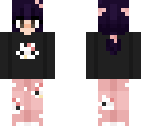 hello kitty purple hair girl
