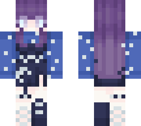 purpled haired girl
