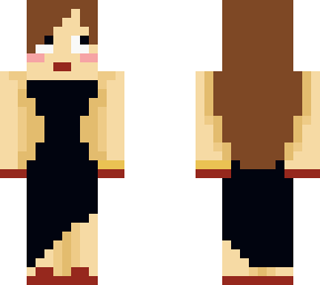 Long black dress | Minecraft Skin