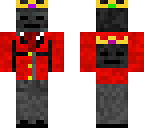 wither skeleton with red  gaurd clothes