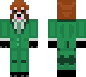 red panda green suit(closed)