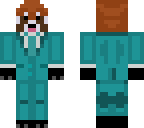 red panda teal suit(closed)