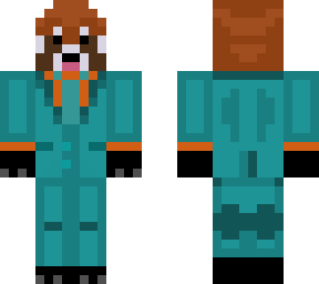 red panda teal suit orange shirt(imagine dragons loom closed)