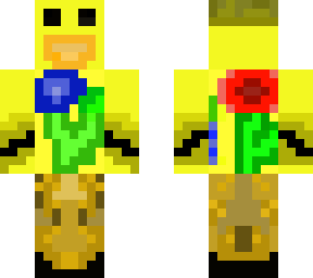 duck with flowers