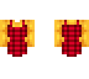ob - plaid red dress w/ yellow coat