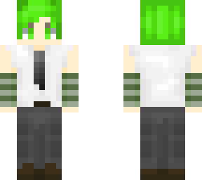ketsume sleeveless shirt with tie, green armwarmers (fixed)