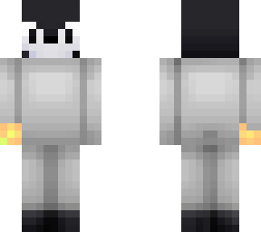 penguin with orang flipped hands