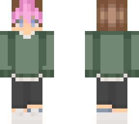 sweater pink bangs