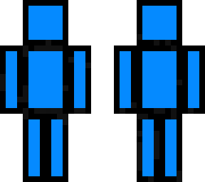 outlined bodies color blue