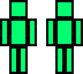 outlined bodies color green