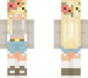 - grey sweatshirt rainbow flower crown -