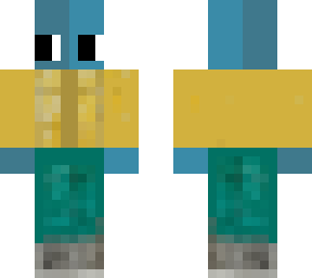 a skin from a childhood drawing but blue