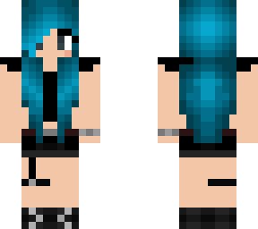 blue-haired girl