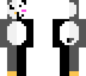 half panda half penguin