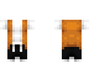 ob - orange vest w/ white tshirt & black shorts