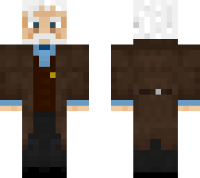old man with brown coat