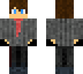 teenager with wollen suit jacket and black canvas pants