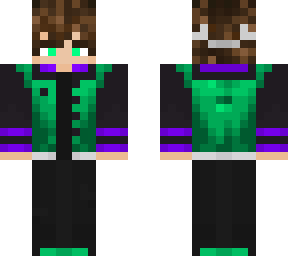 green and purple varsity angel