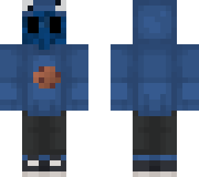 oc in cookie monster outfit