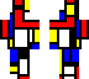 composition with red blue and yellow