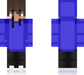 purple hoodie kid if it was blue, had hood,mouthpiece and custom shoes