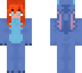 red head in stitch onesie