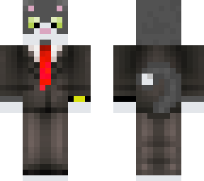cat fat in suit