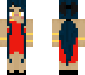 girl with dark blue hair