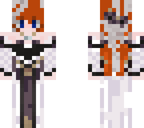 red and white haired